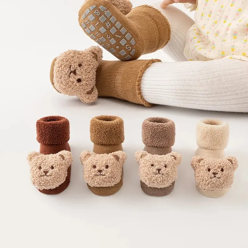 Unisex Baby Socks Non Slip - أحذية بسيطة وجميلة مع مخملية للأطفال