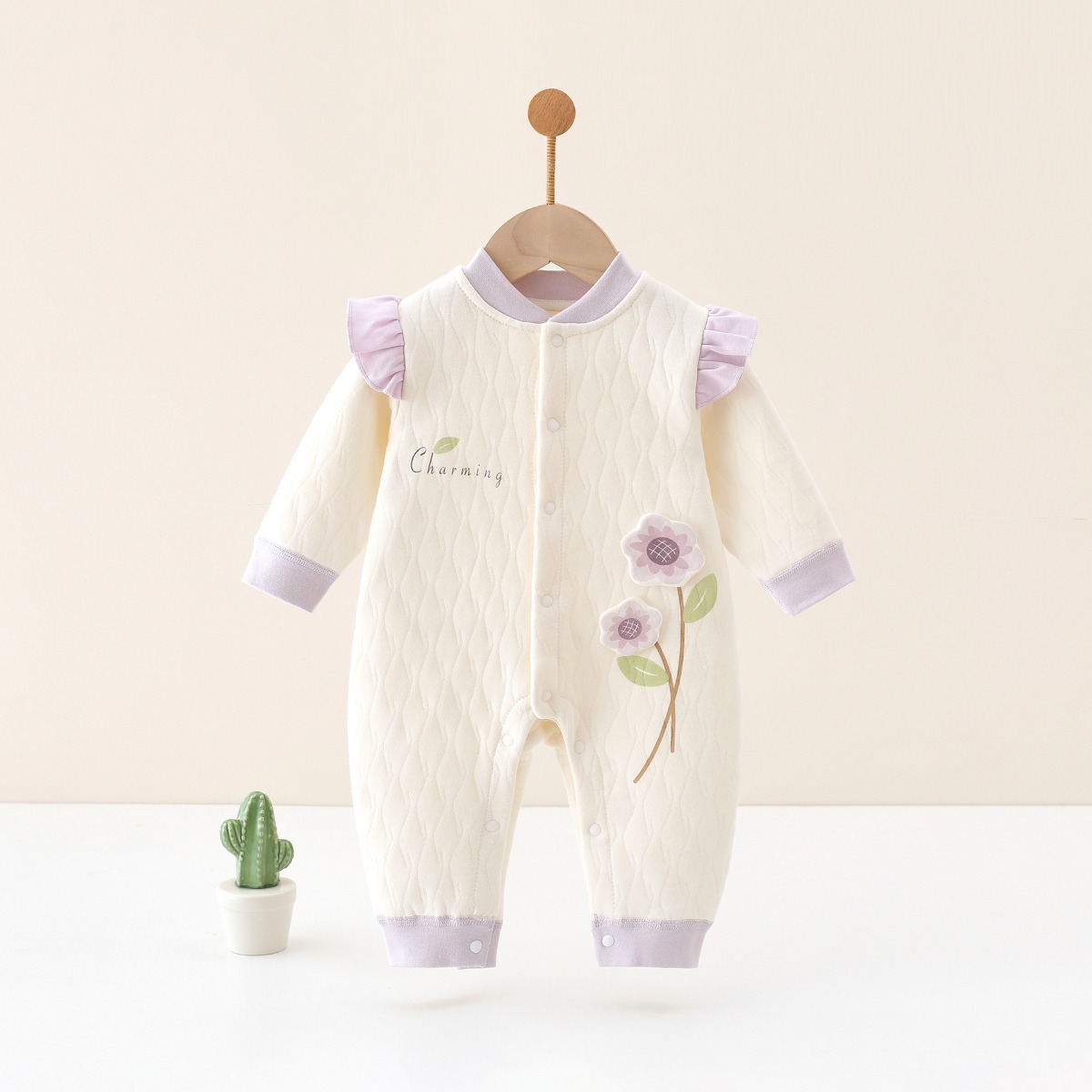 Newborn Baby Girl Romper Floral - طفلة ملابس لطيف الوليد الطفل الدافئة