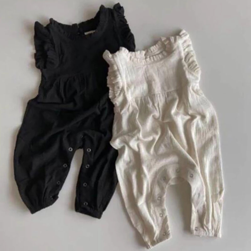MILANCEL الصيف الطفل السروال ا - مراجعة Baby Summer Linen Sleeveless Jumpsuit وسعره