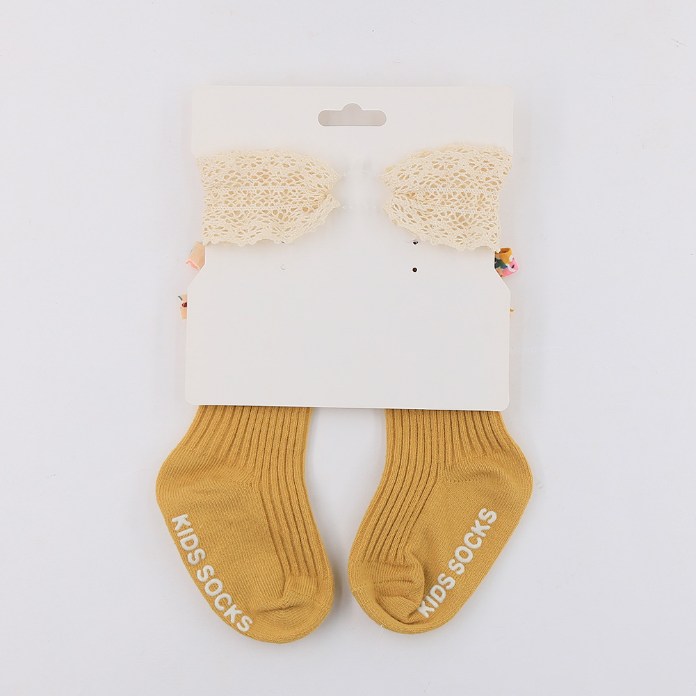 3 قطعة القوس زهرة طباعة الطفل  - مراجعة Unisex Baby Socks Non Slip وسعره